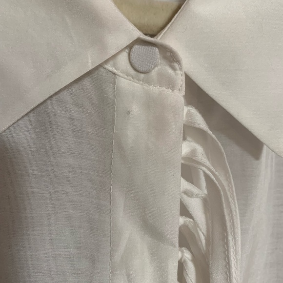 Kobi Halperin Cotton and Silk Fringed Placket Shirt, size XL - Picture 5 of 8